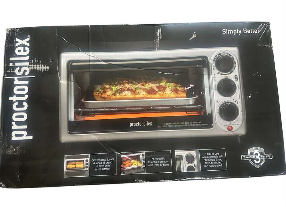 Proctor Silex Toaster Oven Model 31122PS Silver